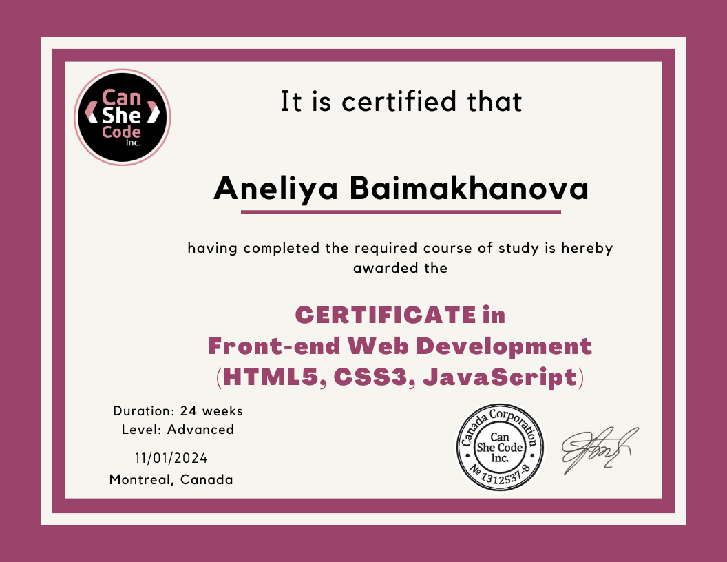Certificate